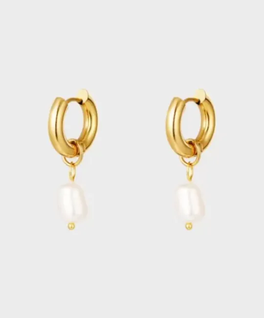Winther Studio Øreringe^Chunky Pearl Hoops