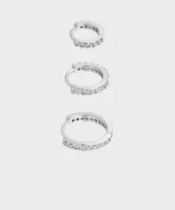 Winther Studio Øreringe^Crystal Hoop Set