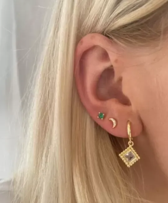 Winther Studio Øreringe^Cubic Zircon Piercing