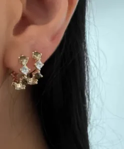 Winther Studio Øreringe^Double Crystal Hoops