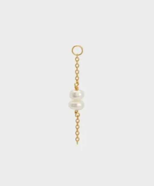 Winther Studio Øreringe^Double Pearl Charm
