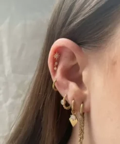 Winther Studio Øreringe^Double Stone Piercing