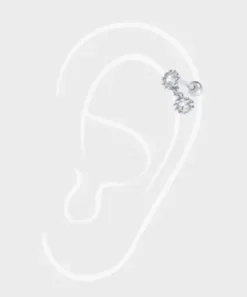 Winther Studio Øreringe^Double Stone Piercing