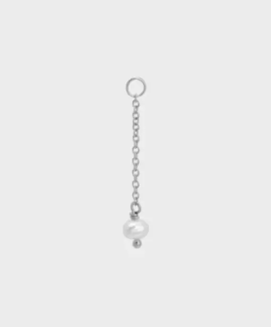 Winther Studio Øreringe^Pearl Chain Charm