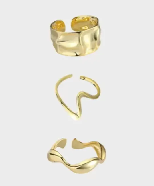 Winther Studio Ringe^Ring Mix - Guldfarvet