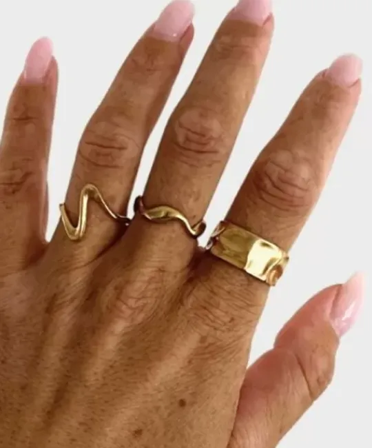 Winther Studio Ringe^Ring Mix - Guldfarvet