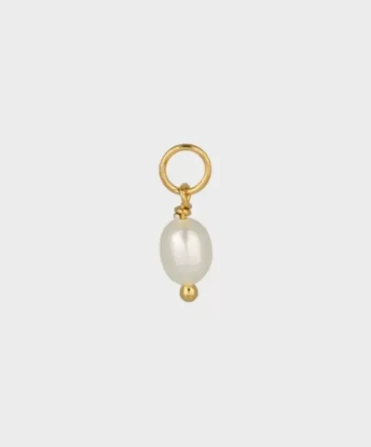 Winther Studio Øreringe^Small Freshwater Charm